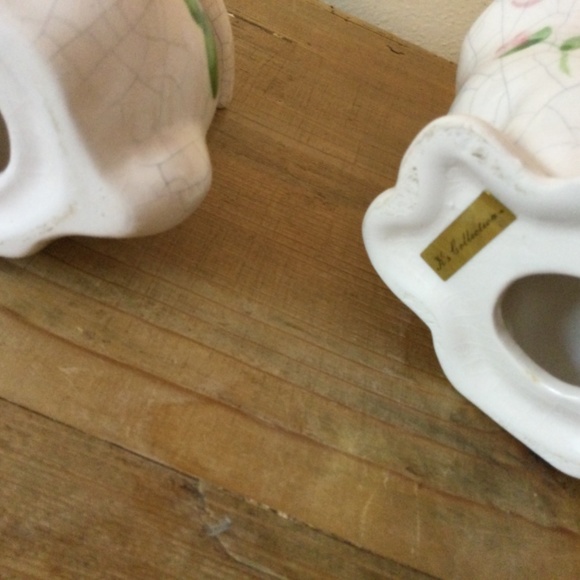 VTG Ks Collection Porcelain Bunny Rabbit w/Crazed Pattern 4” Set of 2 - Picture 6 of 7